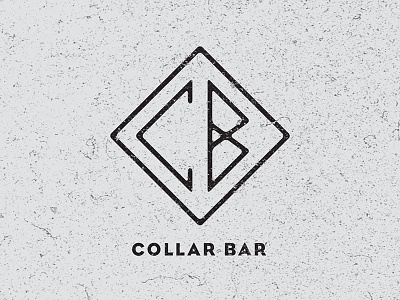 Collar Bar logo ideation.2 fashion handcrafted lettering logo mark menswear monotone scissors texture type vintage