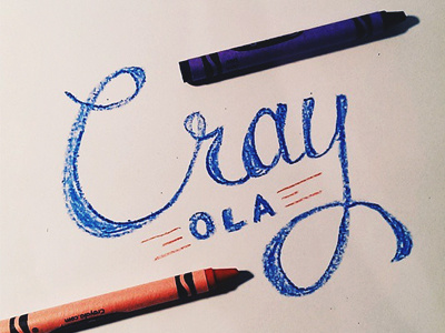 Cray(ola) calligraphy crayon doodle lettering sketch texture type typography