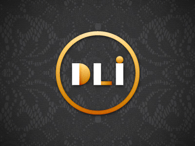 DLI Logo.2 circular fashion gold hangtag lace lettering lingerie logo minimal type