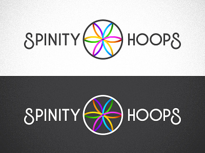 Spinity Hoops Logo.1 circular flow arts geometric hoops logo rainbow sacred geometry spinning spiritual type