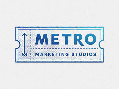 Metro Logo.03 blue geometric logo marketing metro minimal texture ticket type urban