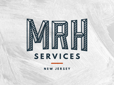 MRH Logo.01 construction handyman labor landscaping logo minimal new jersey orange repair services type