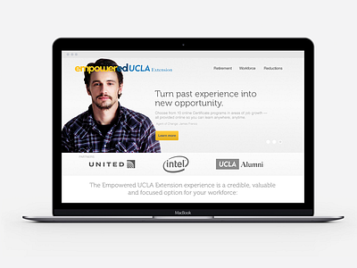 Empowered UCLA Extension clean corporate desktop education microsite ui design ux design visual design web design website