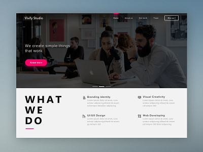 Design Agency Landing Page blur clean creative design landing page portfolio studio web website