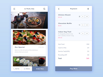 Food Order App Concept app card clean food ios minimal mobile order payment screen ui