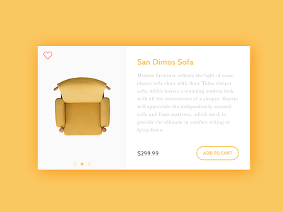 Furniture Card card daily ecommerce furniture interaction minimal product ui web website widget