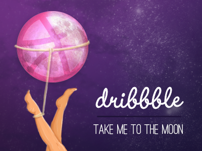 Hi dribbble! debut first shot hello invite moon thank you thanks welcome