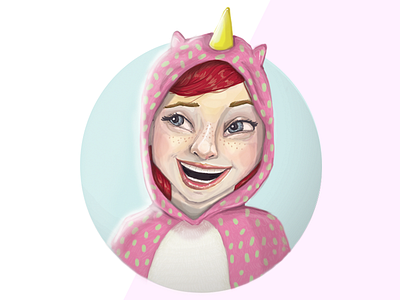 Self Portrait character illustration me photoshop portrait pyjama self portrait unicorn