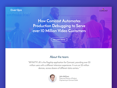 Customer story landing page design landing page site ui website