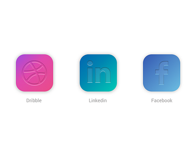 Social Media Icons design dribbble facebook icon icons link linkedin