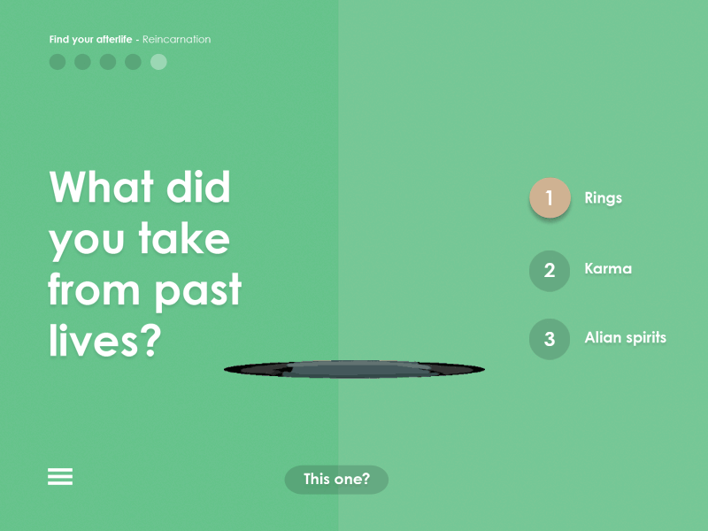 Quiz game screens after life animation design game gif green hand question ui ux web