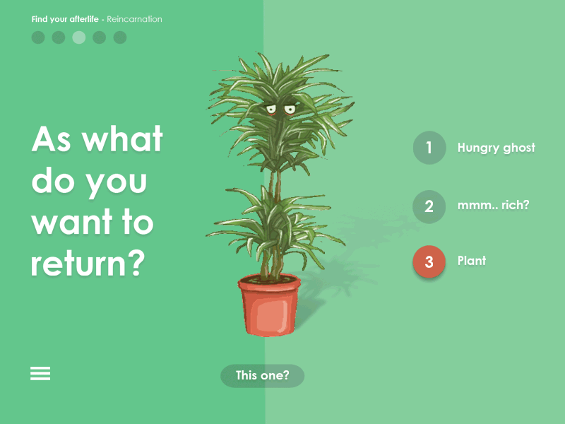 Quiz game screens animation design game gif green illustration plant question ui ui ux ux