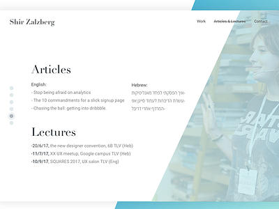 Portfolio - about me page articles design interactive lectures me portfolio ui ux web