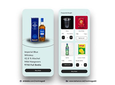 Tipple- Liquor Shopping App typography ui ux