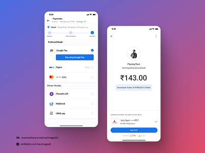 Payment's Page graphic design payments ui ux