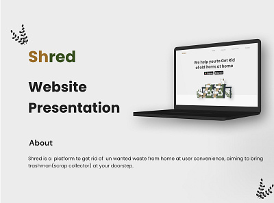 Website Presentation - Shred design ui website