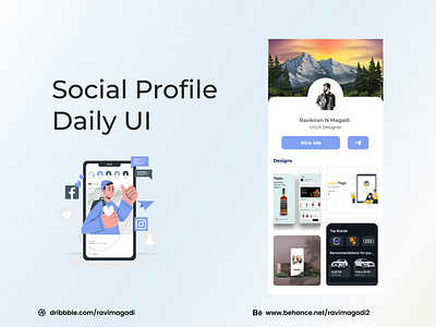 Social Profile -Daily UI Challenge