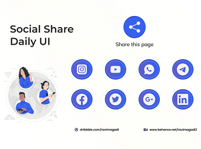 Social Share - Daily UI app app design design ui ux