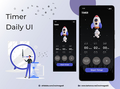 Timer - Daily UI app app design design ui ux