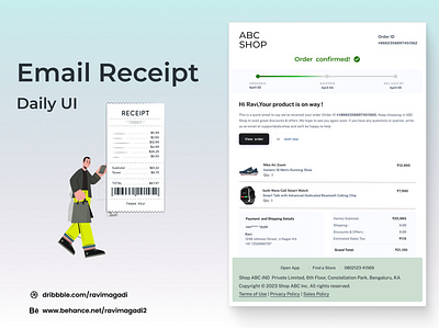 Email Receipt-Daily UI app app design design ui ux