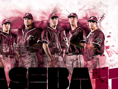 2011 EKU Baseball Poster athletics baseball college grunge maroon photography poster sports university