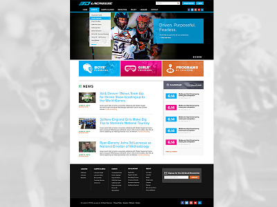 3d Lacrosse website lacrosse photoshop user interface visual design web design