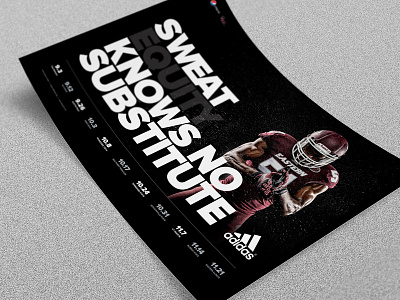 2015 EKU Football Schedule Poster Concept adidas copywriting football posters sports sports branding sports design sweat equity