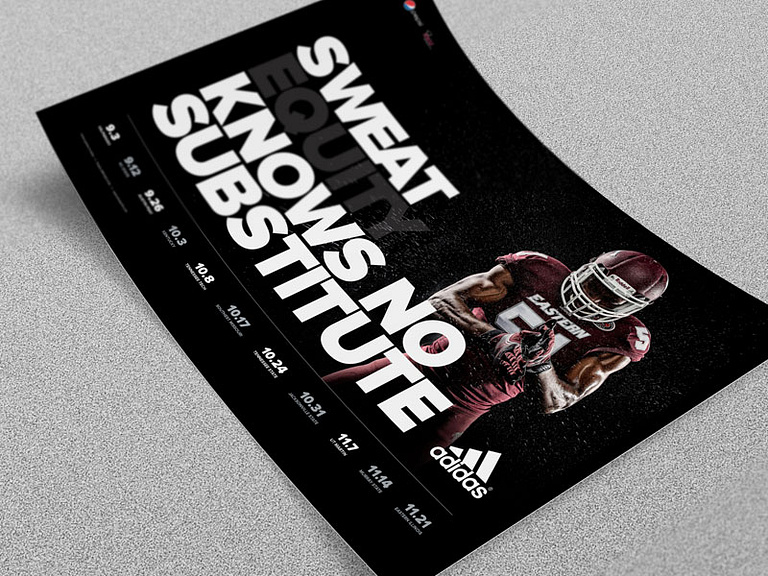 2015 EKU Football Schedule Poster Concept by Adam Martin on Dribbble