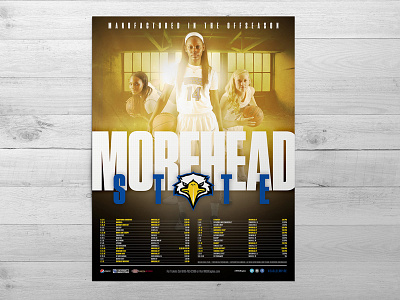 2015-16 Morehead State Women's Basketball Poster athletics basketball graphic design hoops morehead state poster print sports sports design womens basketball yellow