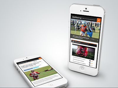 3d Rising Website Mobile View lacrosse mobile design responsive design ui user interface visual design web design