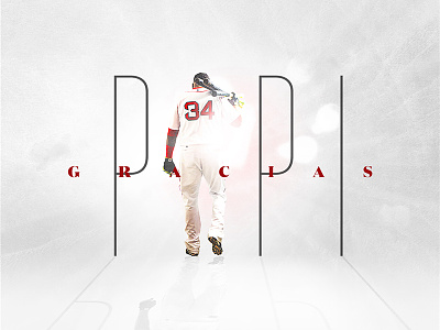 Thank You Big Papi - Boston Red Sox Sendoff 34x34 baseball big papi boston david ortiz gracias graphic design red sox social media sports sports design texture