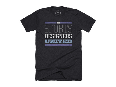 "Sports Designers United" typeface shirt