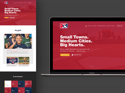 MiLB Partnerships Landing Page baseball landing page milb minor league baseball mlb ui ux visual design