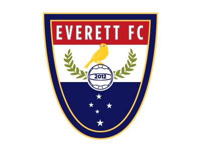 Everett FC logo concept 2 brazil canary crest everett football futbol laurel leaves shield soccer southern cross