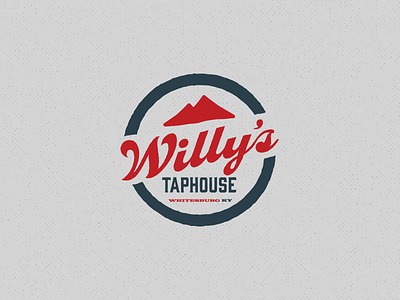 Willy's Taphouse Logo bar brewery identity kentucky logo mountains roundel taphouse