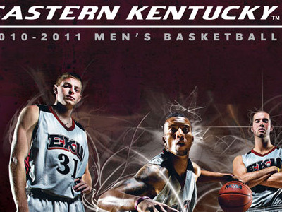 2010-11 EKU Men's Basketball Poster basketball contrast kentucky ky maroon men photography photoshop red texture