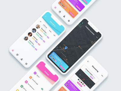 Comunity Meetup Concept adobe xd app color design management mobile social ui ux
