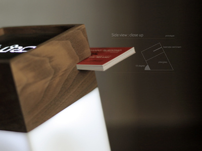 Duro Biz Card Holder business card holder card holder illuminated light product design wood