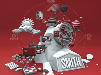 Smith Poster 3d cinema 4d graphics motion design poster