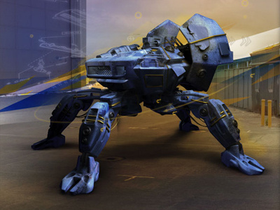 Mech machine print ad mech robot character 3d design