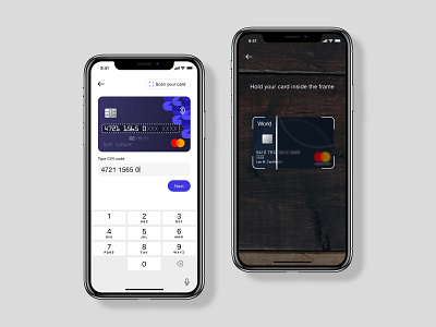 Adding credit card credit credit card creditcard interaction ios iphone mobile scan scanning ui uiux ux