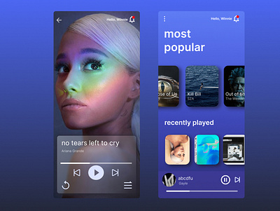 Music Player Design app branding design graphic design illustration typography ui ux