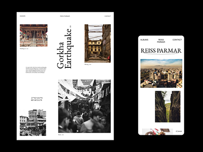 Reiss Parmar Layouts branding branding design clean grid homepage minimal photography portfolio typography web webdesign website whitespace