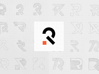 Render Logo Development animation arrow brand branding concepts design development esports gaming identity illustration logo logos mark r r mark rebrand sketches typography