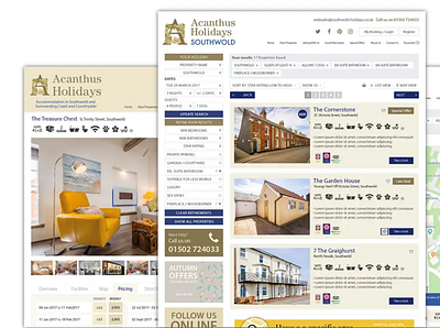 Website Design for holiday lettings firm branding design graphic design ui website design