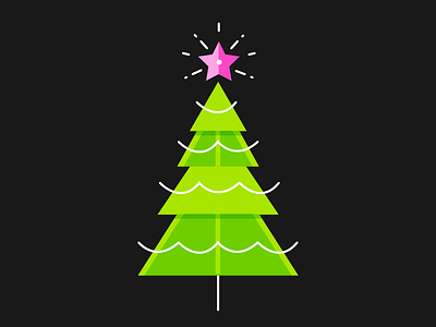 It's coming... christmas christmas tree flat holidays icon illustration shining star tree winter wip