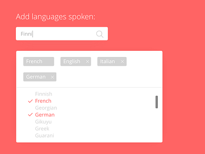 Language Selection UI design dropdown language search selection ui ux
