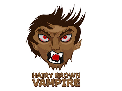 Brown Vampire Vector File (Image into Vector)
