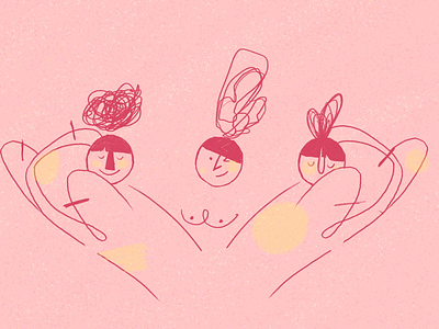 Sisterhood design friend girls graphic minimalist pink simple union
