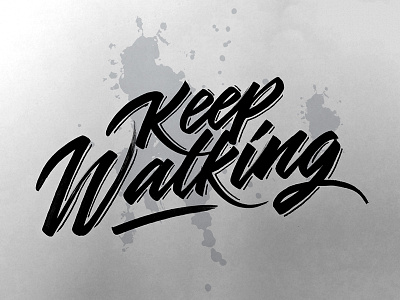 Keep Walking calligraphy hand lettering lettering logotype type typeface